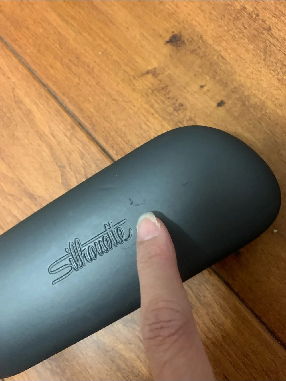 Silhouette Empty Eyeglass case made in Italy with some scuff marks